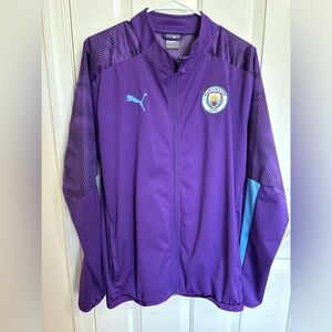 Puma Men’s Manchester City purple 2019 2020 training soccer jacket Size L